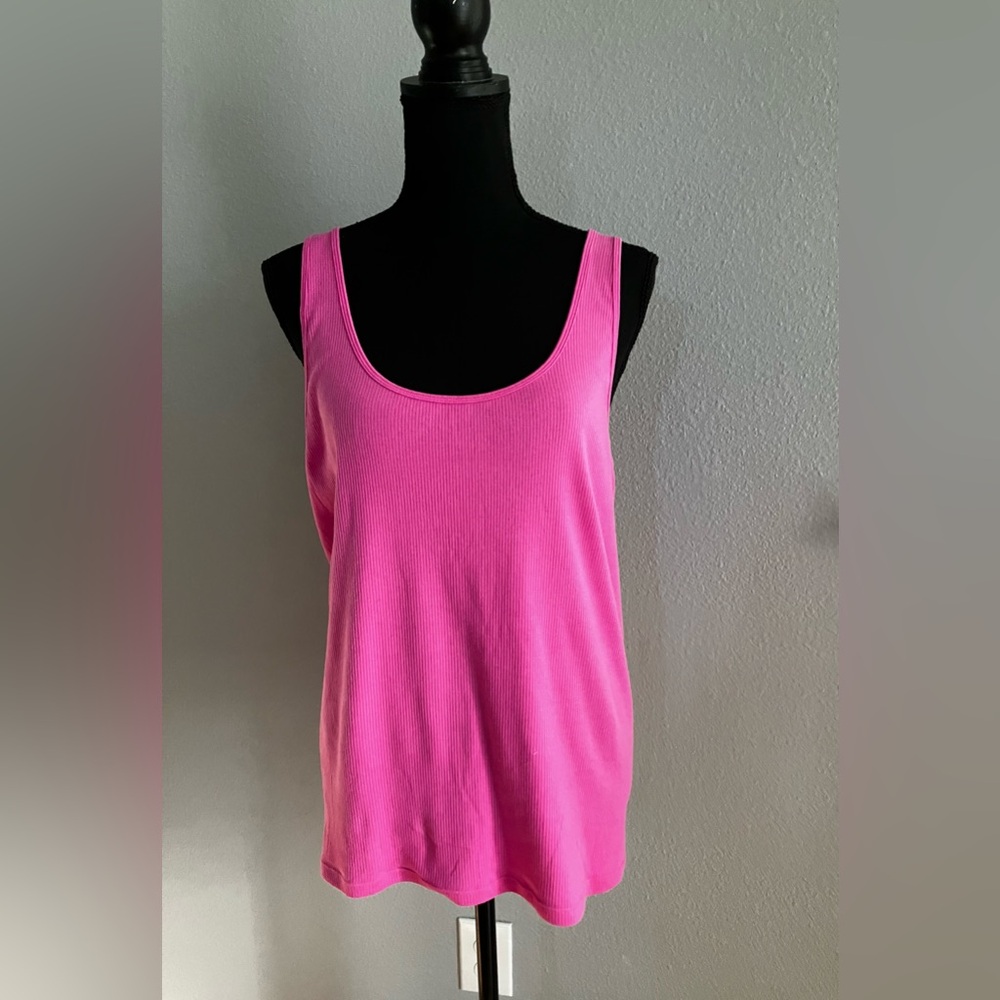 Old Navy Fitted Bright Pink Tank Top